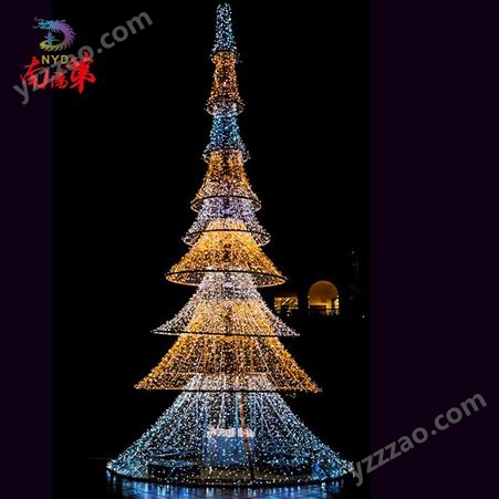 圣诞节LED装饰大型圣诞树 户外灯光秀商场酒店 节庆美陈造型定制
