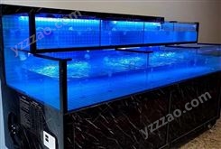 娄底海鲜鱼缸定制 超市生鲜海鲜池厂家 二手玻璃鱼池