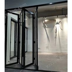 铝合金折叠门 商铺 阳台 客厅 推拉玻璃折叠隔断 晨宇馨w0066