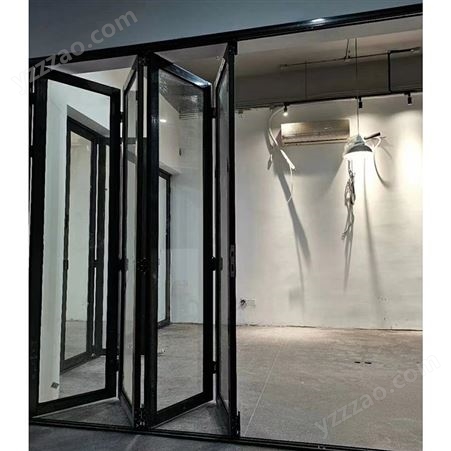 铝合金折叠门 商铺 阳台 客厅 推拉玻璃折叠隔断 晨宇馨w0066