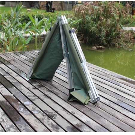 绿色钢塑两折床  多工能吹塑折叠床 抗摔折叠双人指挥桌