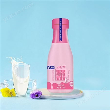 增健爆果奶捞黄桃味乳味饮品奶昔1.25L产品代理