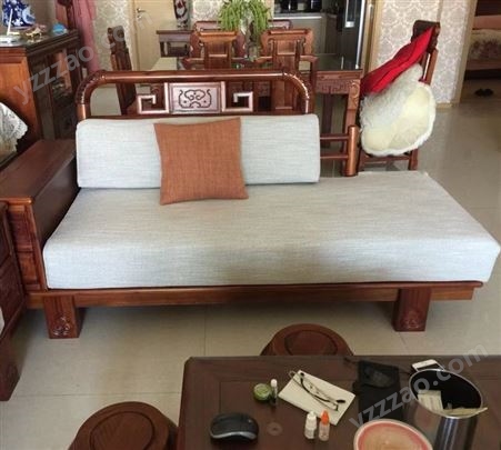 高档红木沙发坐垫厂家 高密度海绵沙发垫定制 加厚布艺