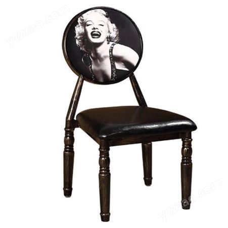 欧式化妆椅 铁艺椅子靠背太阳椅 主题餐厅桌椅