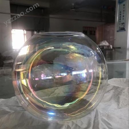 飞剑亚克力球80cm直径四分之三一体成形吹塑空心透明装饰风水球罩
