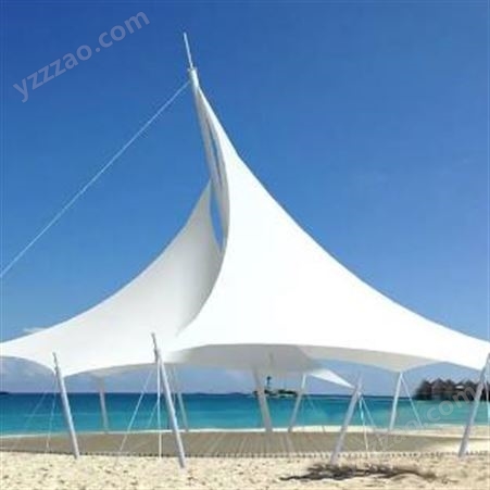 刀锋 沙滩膜结构遮阳蓬 景观模型坚固耐用 款式设计可按需定做
