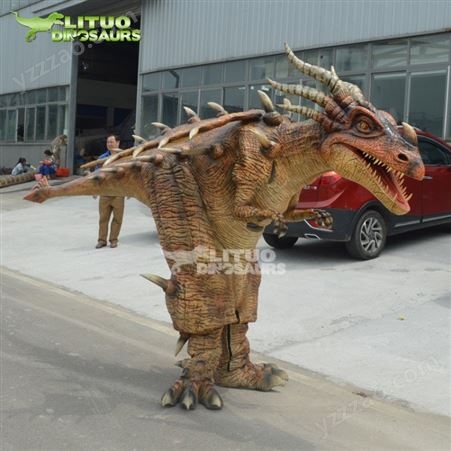 商场恐龙表演服装开业活动互动道具 人穿恐龙皮套衣