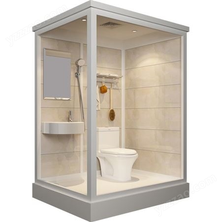 济宁工地方舱卫生间 淋浴房干湿分离加厚底盘 供应集成整体卫浴