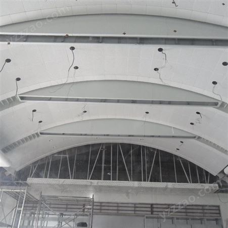 室内游泳馆氟碳弧形铝单板吊顶造型定制 润盈
