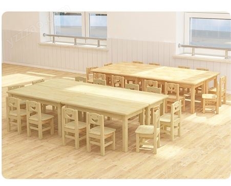 幼儿园实木桌椅 早教中心学习桌椅
