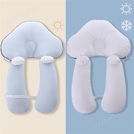 全棉透气新生儿婴儿记忆绵睡眠枕跨境母婴专为儿童设计舒水抱枕