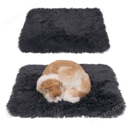 人宠两用长毛绒垫子宠物圆垫保暖舒适可机洗小型秋冬适用舒适实用