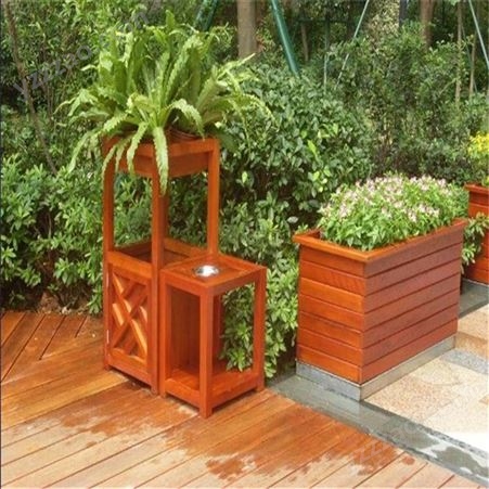 天耀建筑 防腐木花箱 手工制作 环保材质 用于景区公园行业