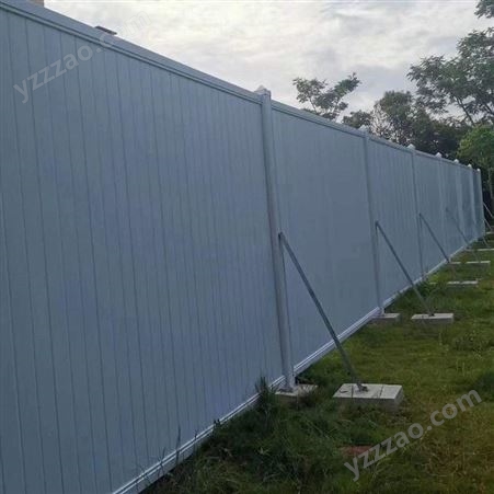 彩钢围挡临时施工地隔离PVC围蔽泡沫夹芯小草护栏