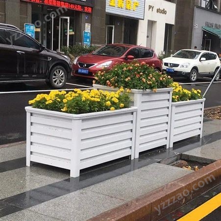 铝合金花箱户外大号长方形庭院阳台组合花槽市政道路隔离种植箱