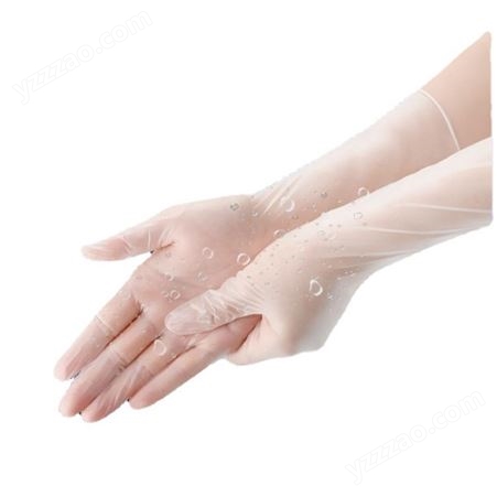 邦尼美容美发工业生产用一次性PVC加长防水作业手套