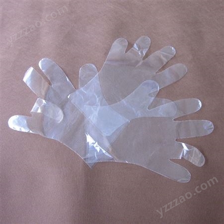 透明PE塑料薄膜一次性手套 100只装美容餐饮食品