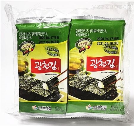 韩国海苔批发，广川橄榄油迷你海苔，即食海苔团购