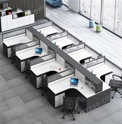 办公家具职员办公桌椅组合4人6人简约现代员工屏风工位卡座八人位财务桌子JY-W-141